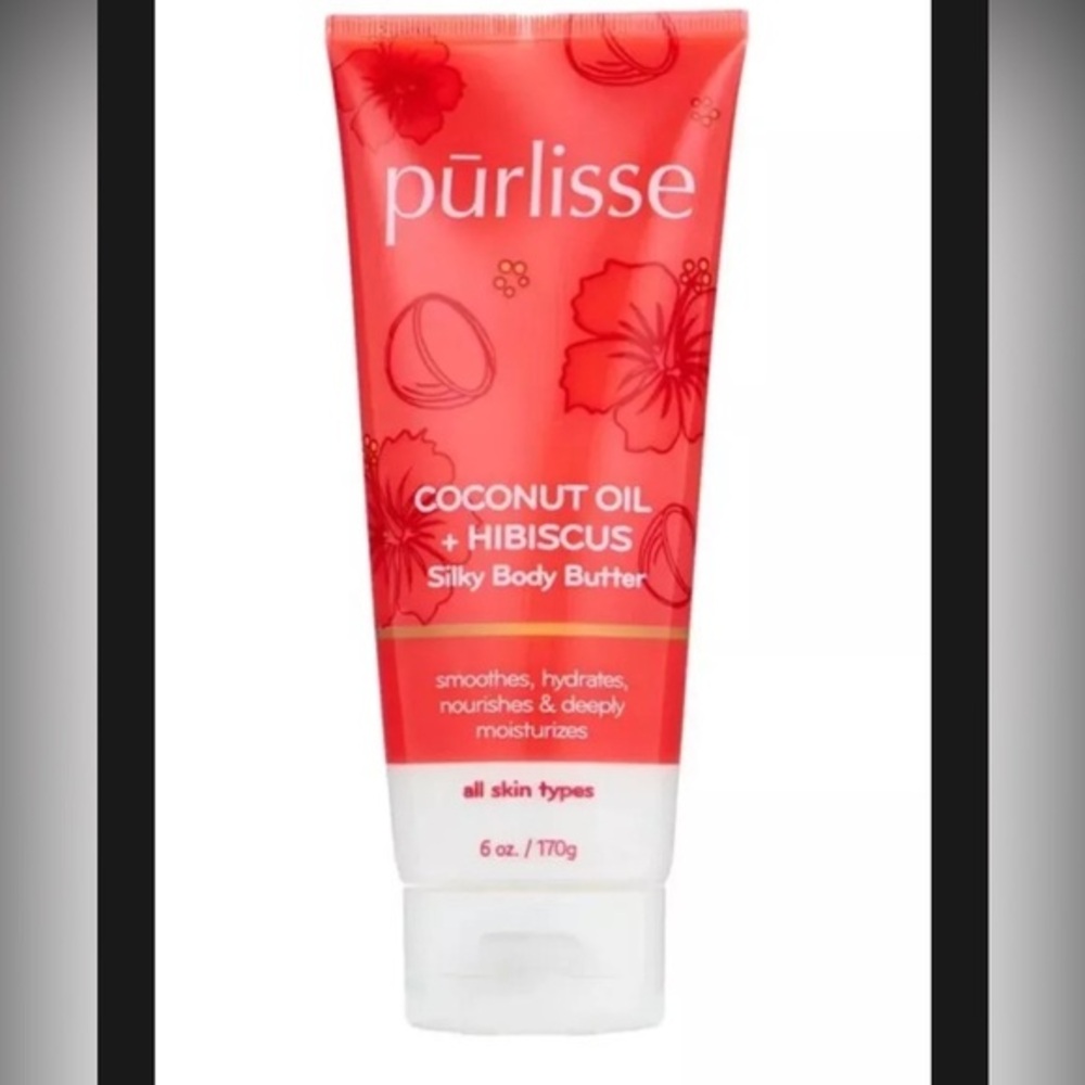 Purlisse Coconut Oil + Hibiscus Silky Body Butter 6oz/170g FULL SZ SEALED $24